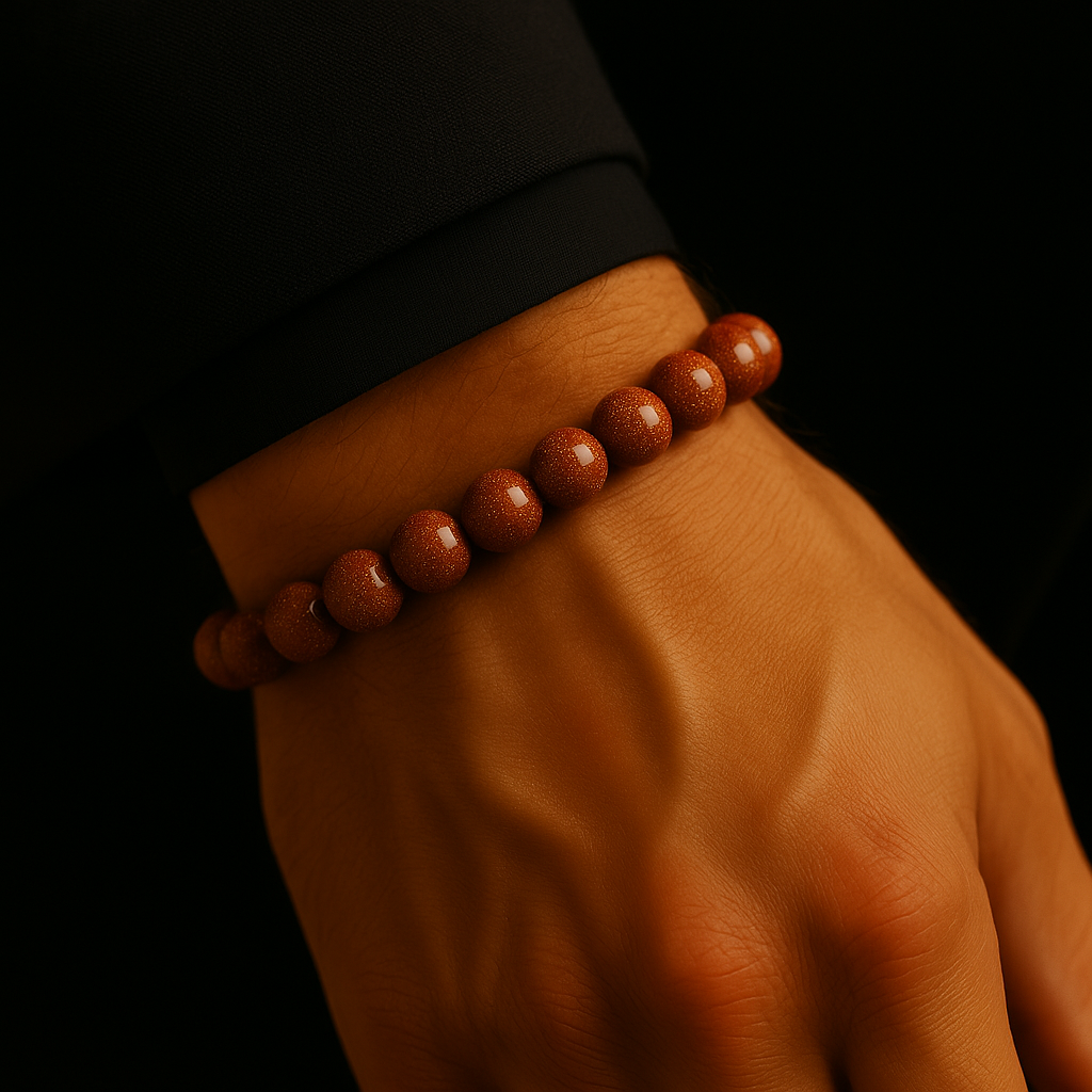 Pulsera Lluvia de Oro Natural 8mm (vitalidad y optimismo)