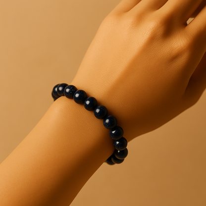 Pulsera Lluvia de Plata Natural 8mm (inspiración y equilibrio emocional)