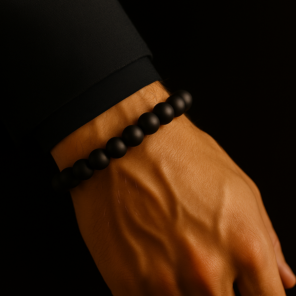 Pulsera Ónix Mate Natural 8mm (fuerza y enfoque personal)