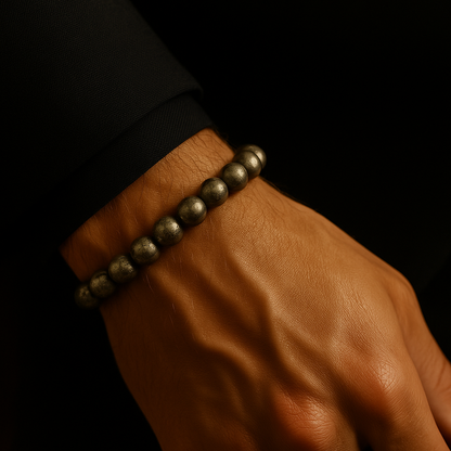 Pulsera Pirita Natural 8mm (motivación y actitud positiva)