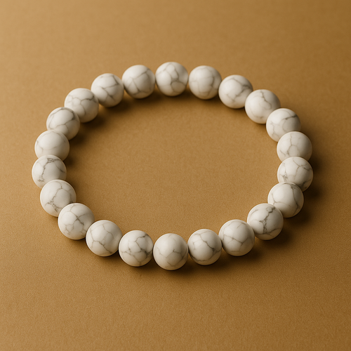 Pulsera Howlita Natural 8mm (paz interior y serenidad mental)