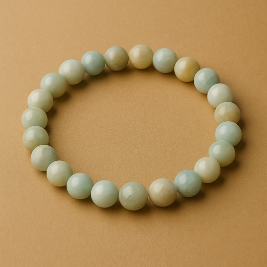 Pulsera Amazonita Natural 8mm (claridad y comunicación auténtica)
