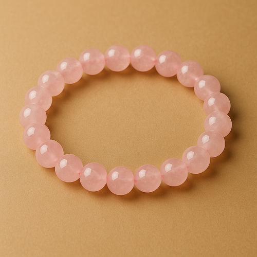 Pulsera Cuarzo Rosa Natural 8mm (amor propio y equilibrio emocional)