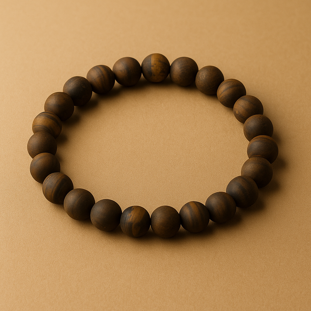 Pulsera Ojo de Tigre Mate Natural 8mm (protección y determinación)