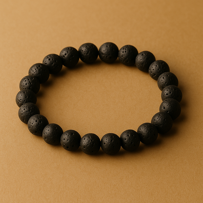 Pulsera Piedra Volcánica Natural 8mm (energía y fortaleza interior)