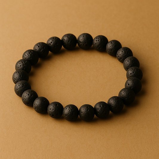 Pulsera Piedra Volcánica Natural 8mm (energía y fortaleza interior)